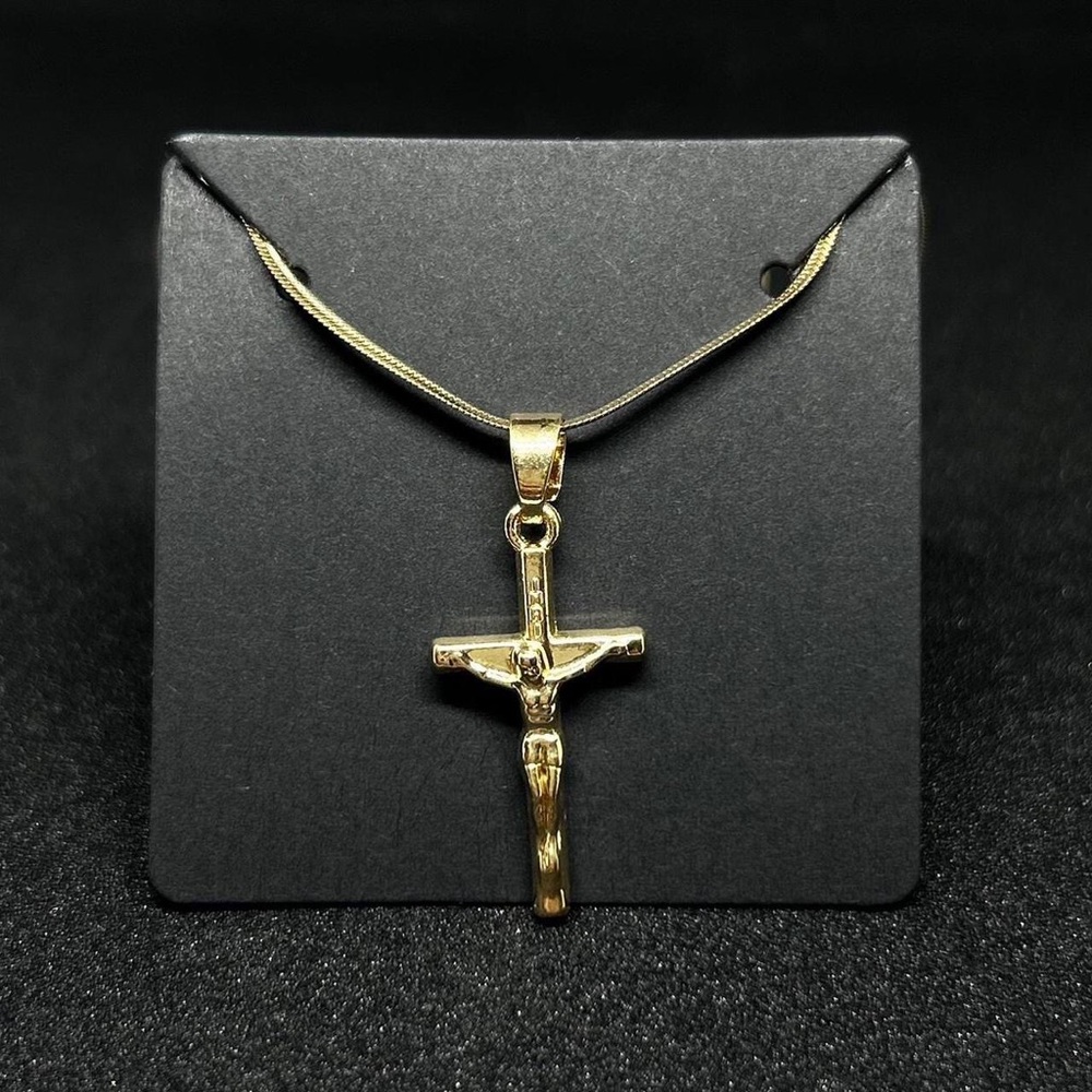 Gold plated Men’s cross gold necklace. High quality. Brand new. Unisex. Gift.